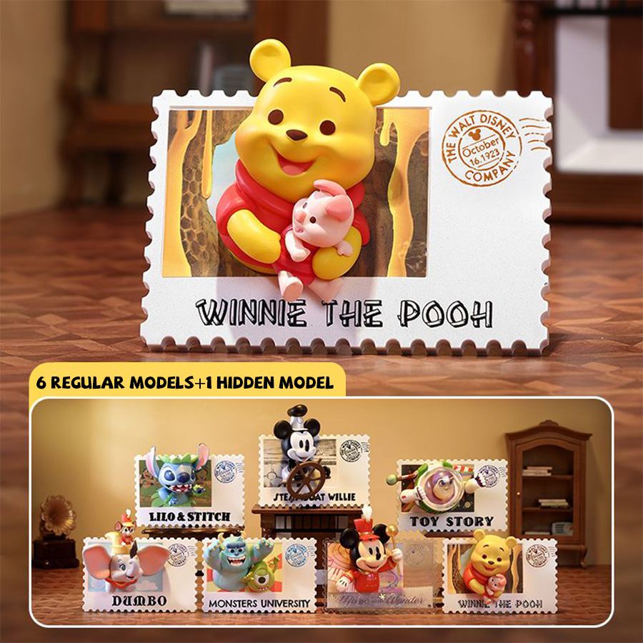 Collectible Vintage Disney Stamps - MINISO Disney Blind Box Série Selo