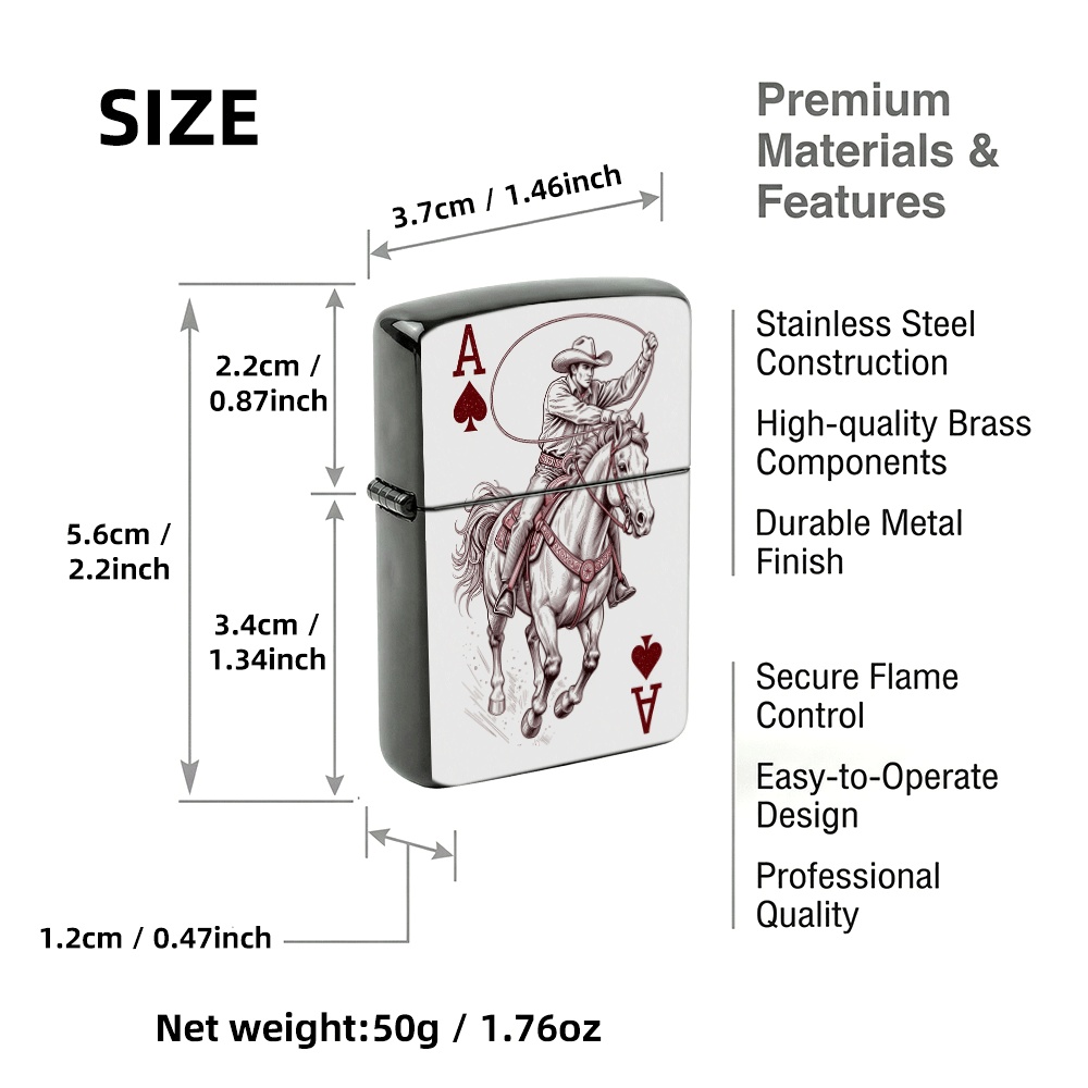 Isqueiro Flip Top com Padrão d - Vintage Collectible Playing Cards avaliação e preço
