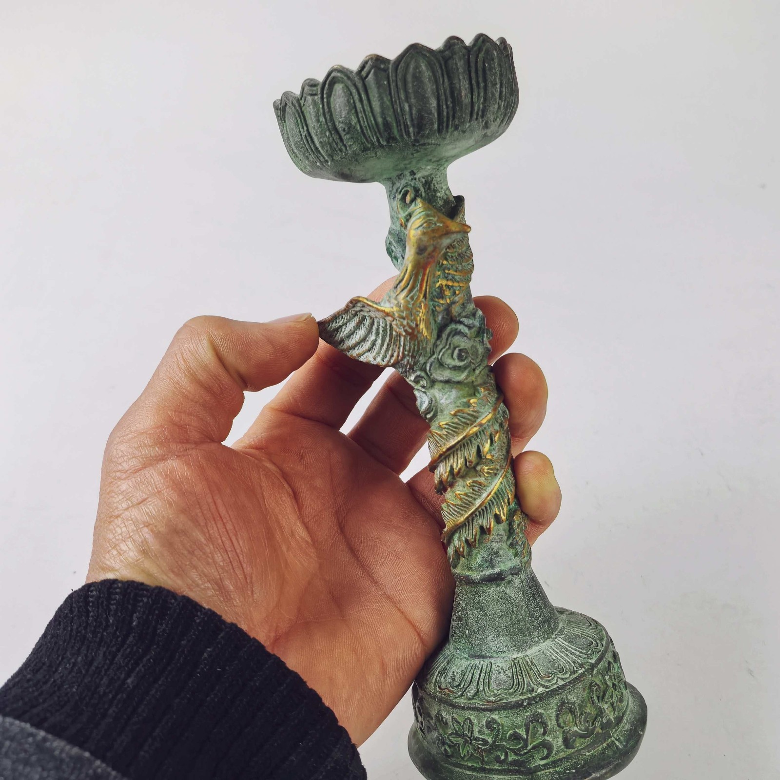 Lâmpada a óleo de bronze antig - Collectible Vintage Lamps avaliação e preço
