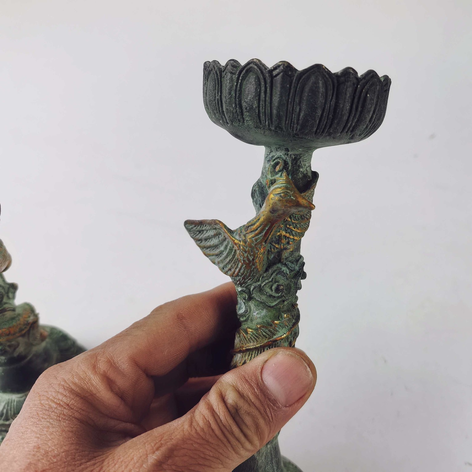 Lâmpada a óleo de bronze antig - Collectible Vintage Lamps avaliação e preço