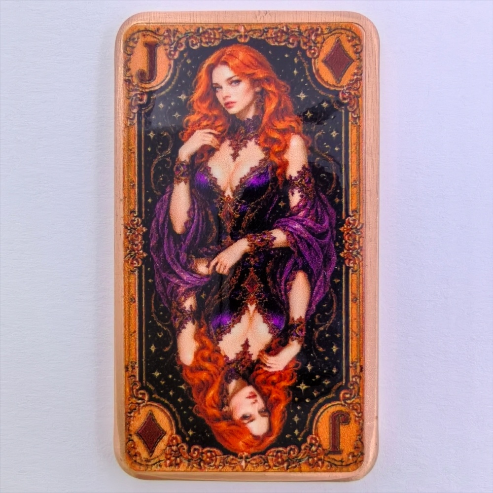 Barra de cobre puro 0,999 onça - Vintage Collectible Playing Cards avaliação e preço