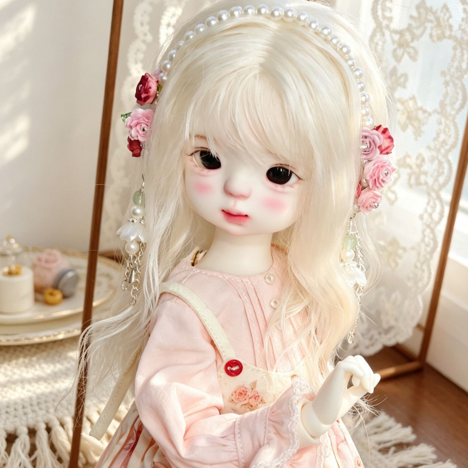 Tiara de Boneca com Flores de  - Vintage Collectible And Vintage Dolls avaliação e preço